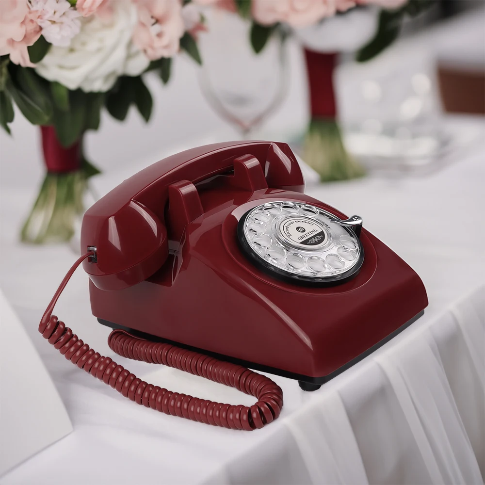 Imagem -05 - Telefone de Mesa Retro com Slot para Cartão sd Áudio Casamento Retro Vintage Luxo Apartamento Antiguidade Mais Barato Venda de Fábrica