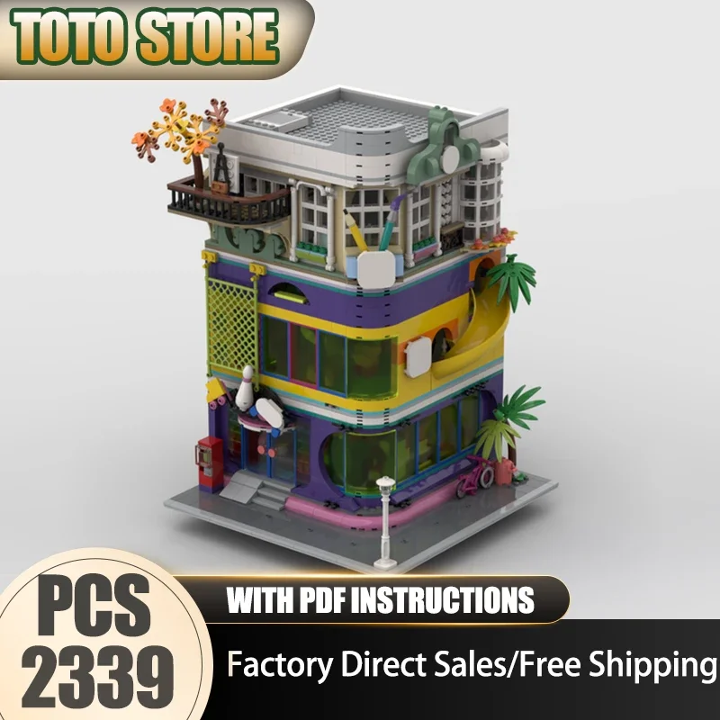 City Street View Moc Building Bricks Halo-Halo Tower Building Technology Modular Blocks Gifts Christmas Toys DIY Set Assembly
