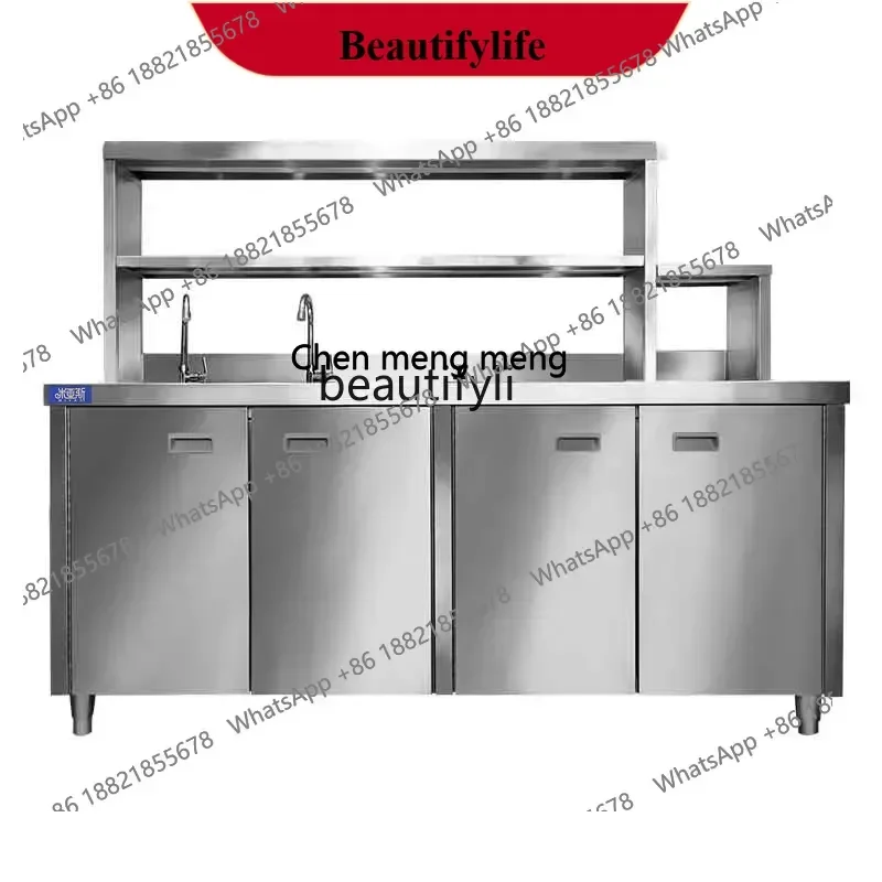 

Full set of water bar counter, commercial kitchen, milk tea shop, water bar workbench, stainless steel milk tea operating ta