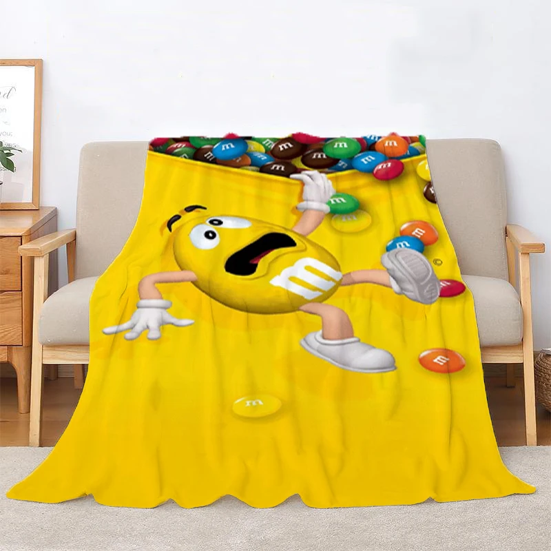 M&M'S Fluffy Soft Blankets for Winter Decorative Blanket to Cover Sofa Bedspread on the Bed Bedroom Decoration Throw Luxury Nap