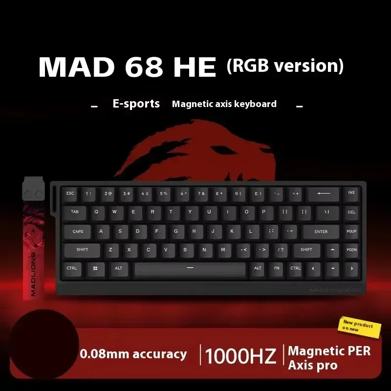 FGG Madlions Mad60 Mad68 He Mechanical Keyboard Magnetic Switch 8k Wired Rgb Hot Swap Custom Keyboard Esport Game Gift Accessory image 3