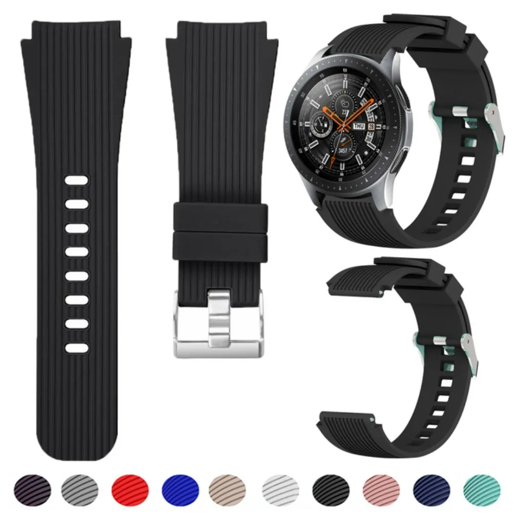 22mm Silicone Band for Samsung Watch 46mm/3 45mm/Gear S3 Classic/Frontier Sports Bracelet for Huawei Watch GT 2 4Pro/Amazfit GTR