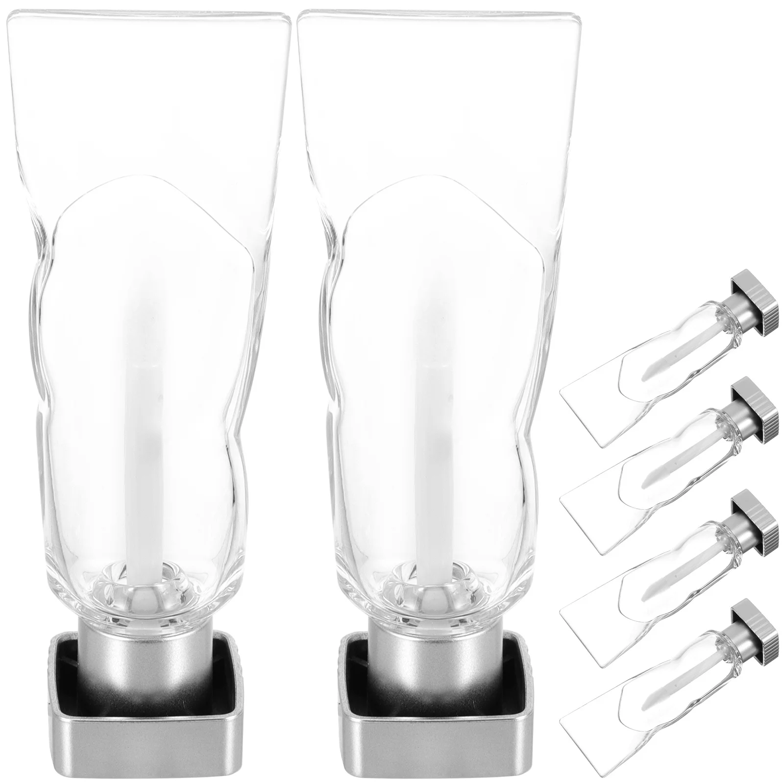 6 قطعة أنابيب ملمع الشفاه الصغيرة القابلة لإعادة الملء حاويات بلاستيكية فارغة 4 مللي زجاجات بلسم الشفاه المحمولة خفيفة الوزن لمستحضرات التجميل #4