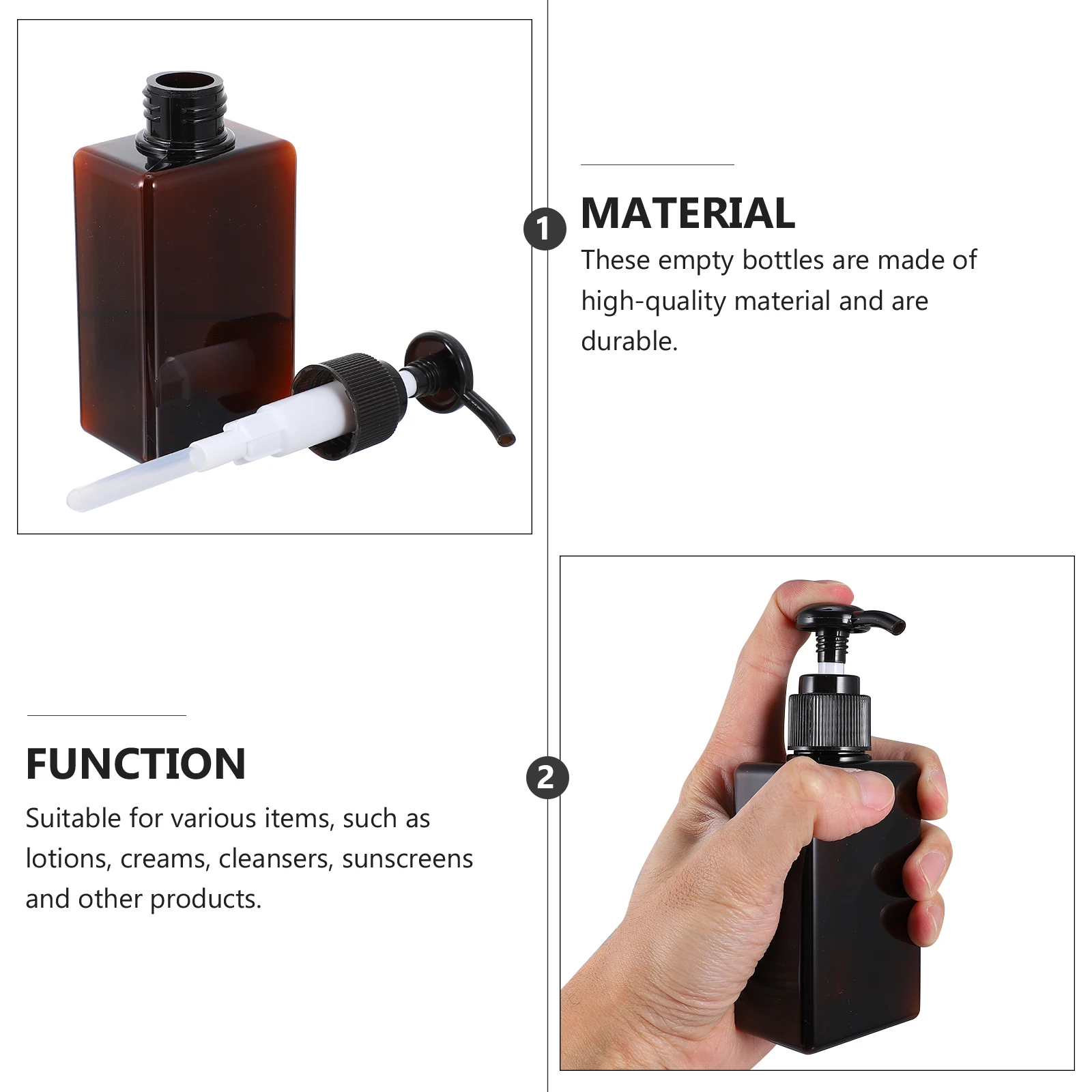 

4pcs 150Ml Travel Dispenser Empty Bottles Shampoo Storage Bottles Lightweight Portable Organizer Refillable