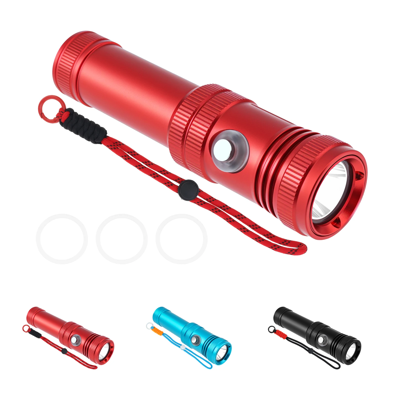 

T40 Professional LED Diving Flashlight Underwater 50M 4 Modes Light 90 Degree Beam 1000 Lumen Waterproof Dive Flashlight Torch
