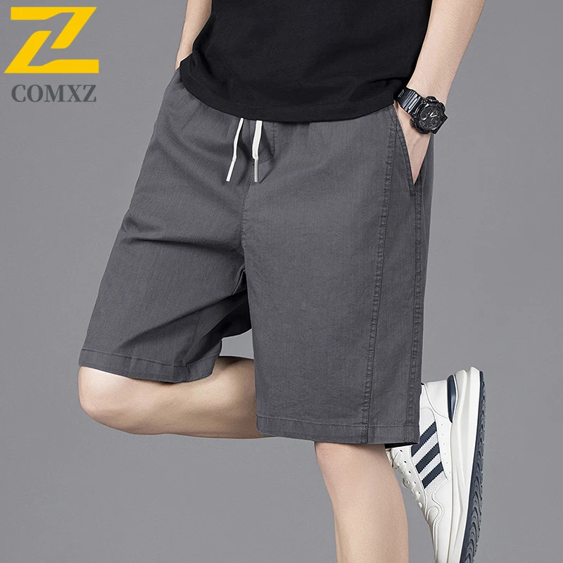 

Summer Men's Casual Pants 2025 New Lightweight Breathable Loose Commuting Shorts Drawstring Elastic Waist Daily Social Shorts