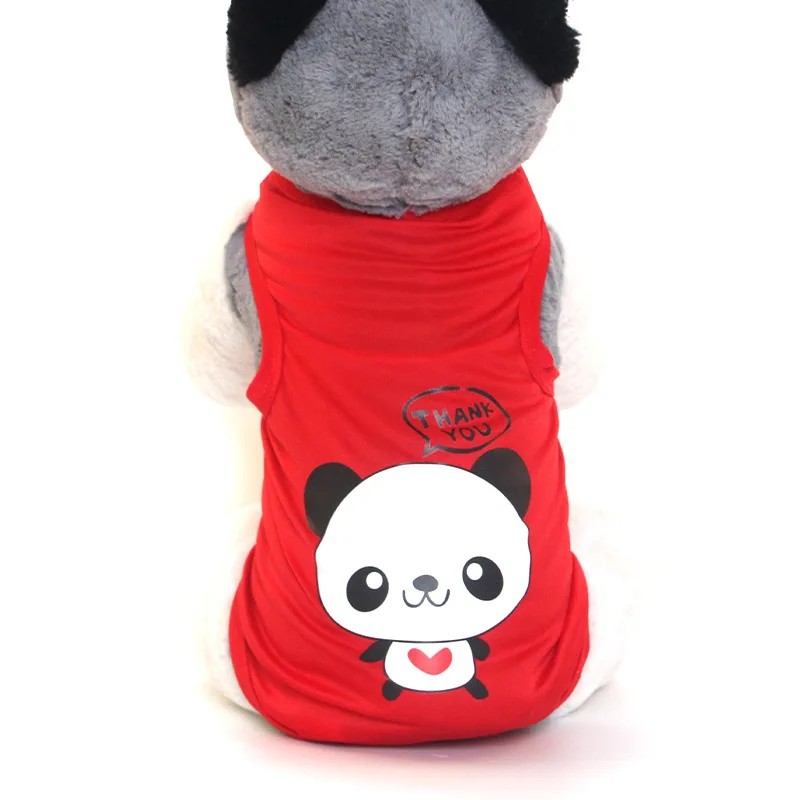 Cartoon pet vest teddy bear little dog clothes spring and summer outfits small dogs cats pet clothes