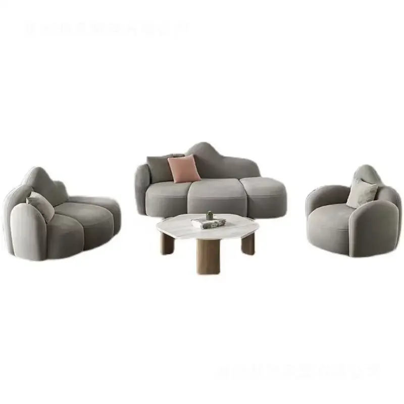 Nordic style living room creative flannel cloud sof a, home mountain type fabric sofa, office s ofa