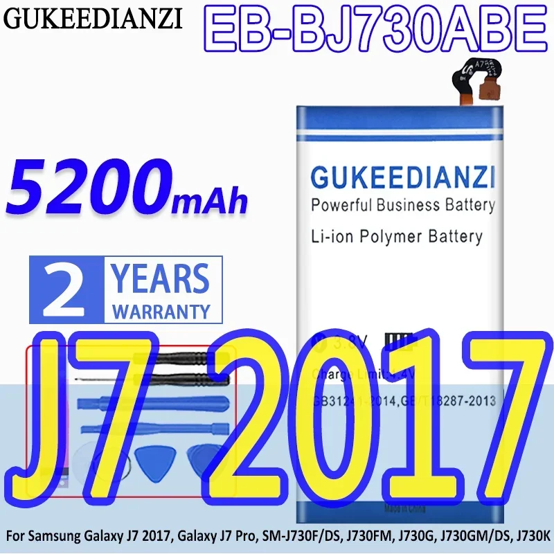 

Аккумулятор большой емкости 5200 мАч для Samsung Galaxy J7 2017/Pro SM-J730F/DS J730FM J730G J730GM J730K, EB-BJ730ABE, аккумулятор для телефона