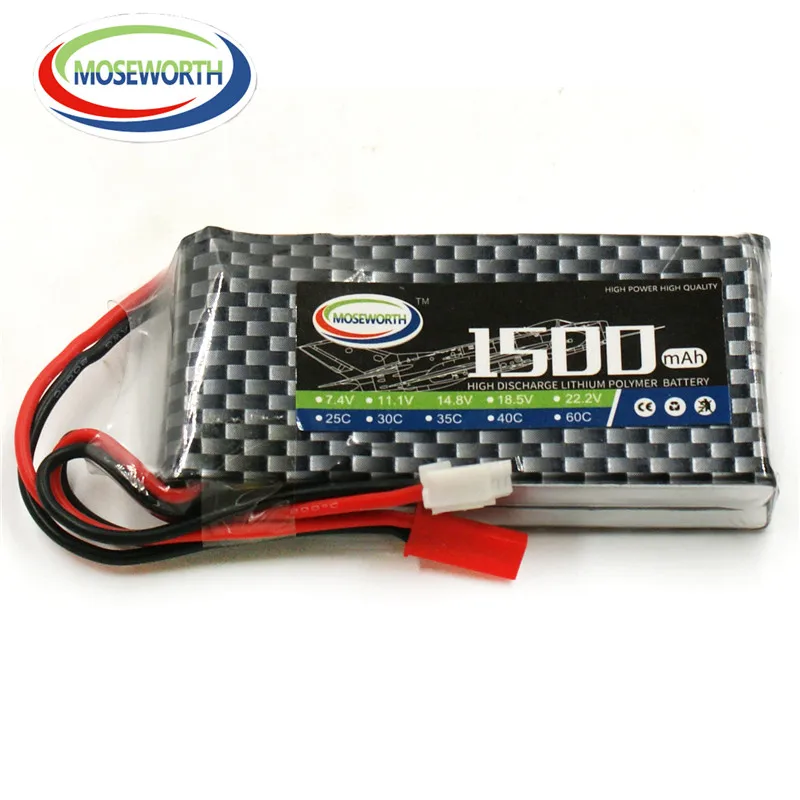 Moseworth  3S 11.1V RC Lipo Battery 1300mah 1500mah 1800mah 2200mah 3300mah 5200mah RC Battery With XT60 for RC Car Drone Boat