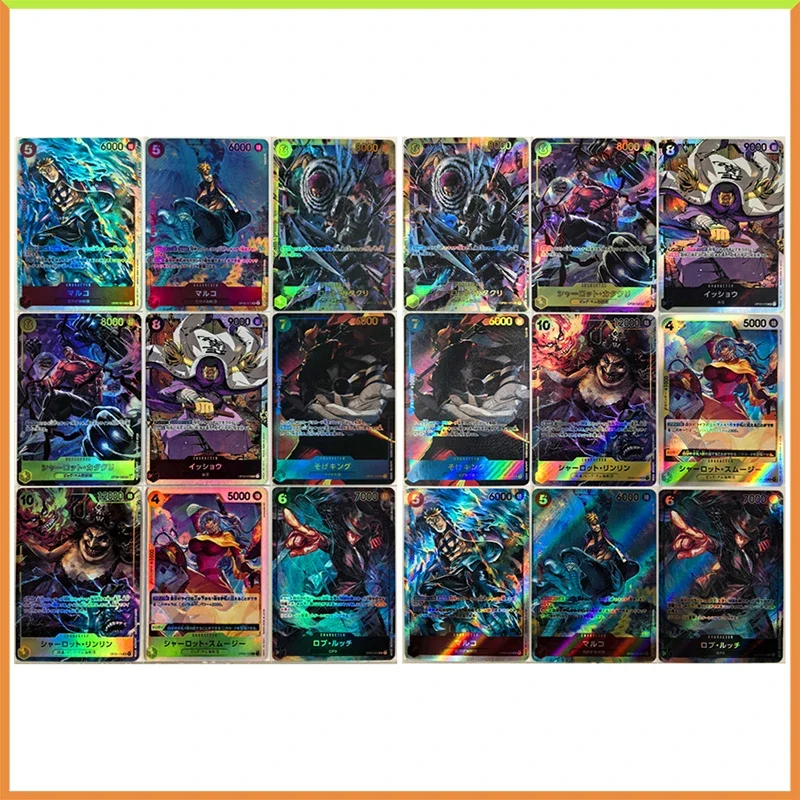 

Anime ONE PIECE DIY ACG Katakuri Issho Usopp Linlin Smoothie Marco Lucci Battle Game Collectible Card Toys for boy Birthday Gift