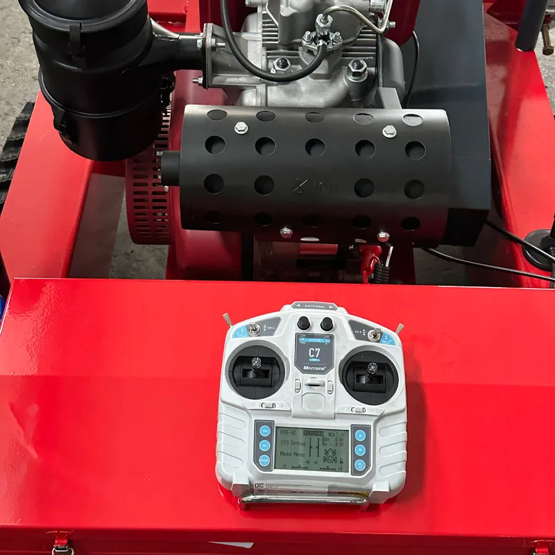 Customized Factory Price zero Turn Tractor Automatic All Terrain Agriculture Rubber Remote Control Lawn Flail Mower