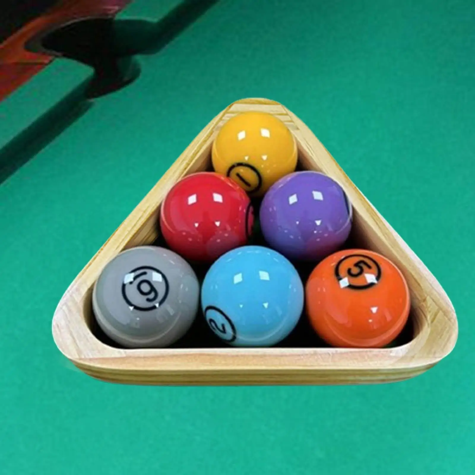 

Classic Wooden Billiard Ball Rack Triangle Holder Portable Pool Table Equipment for Indoor Outdoor Play