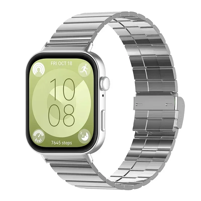 Pulsera de Metal para HUAWEI WATCH Fit 3 Correa de acero inoxidable para Huawei Watch Fit3 Correa de reloj para huawei watch fit 3 Correas reloj