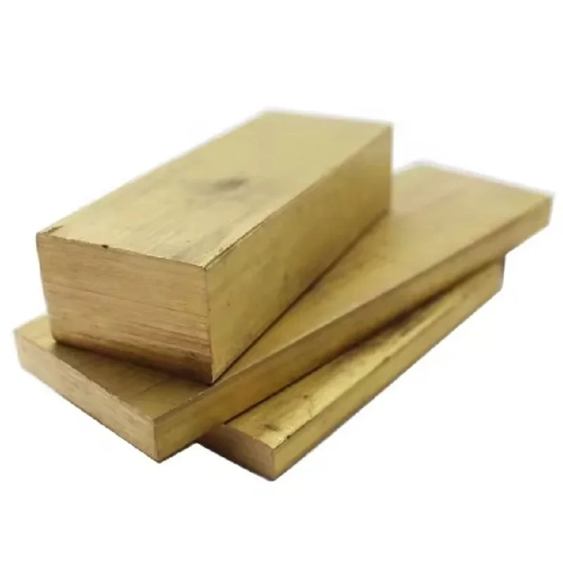 H59 Brass Plate Solids Flat Strip Pure Copper Metal Bar Plate Material Thickness 2 ~ 20mm 1PC Length 100 300 500mm