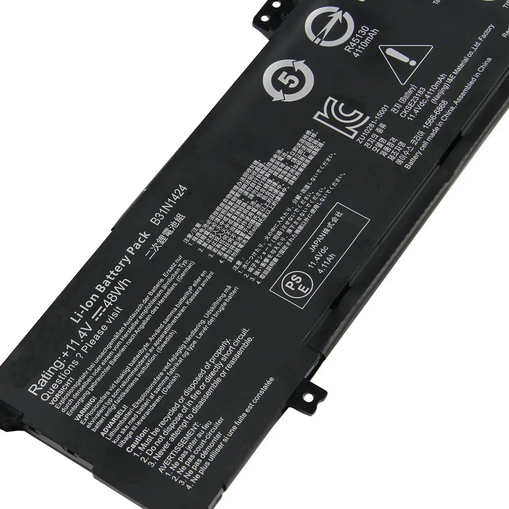 New  Original B31N1424 11.4V 48Wh Laptop Battery for Asus A400U A401L K401L B5010 500 200 K401LB5010 0B200-01390000