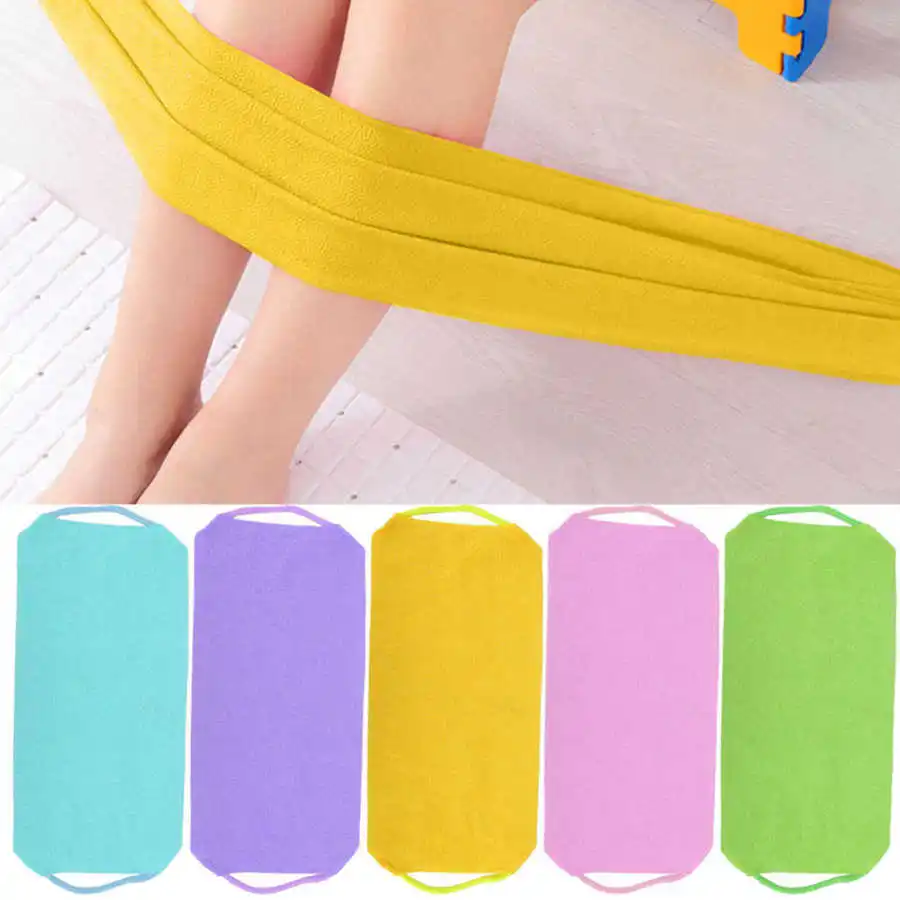 Bath Bombs Exfoliating Rubbing Washcloth Elastic Shower Body Scrub Cleaning Massage Bath Towel Strap Body Cleaning Towel