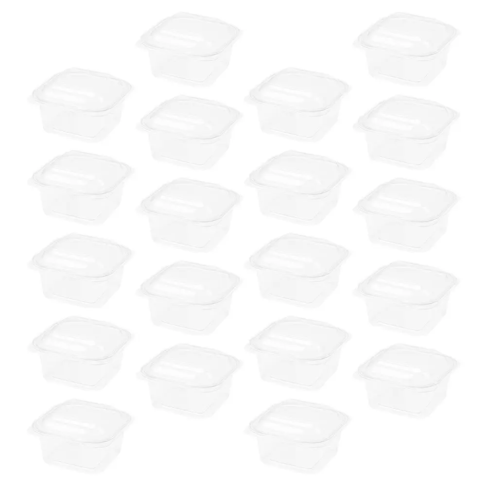 50Pcs Clear Reusable Cake Boxes Plastic Clasp Closure for Cupcakes Desserts Baking Business Takeaway Packaging Freshness
