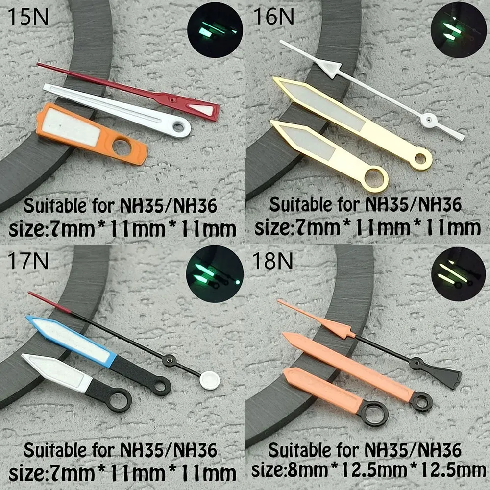 

Зеленые светящиеся стрелки для часов NH34 NH35 NH36 NH38 NH70 ETA 2836 2824 Miyota 8205 8215 821A Mingzhu DG 2813 3804