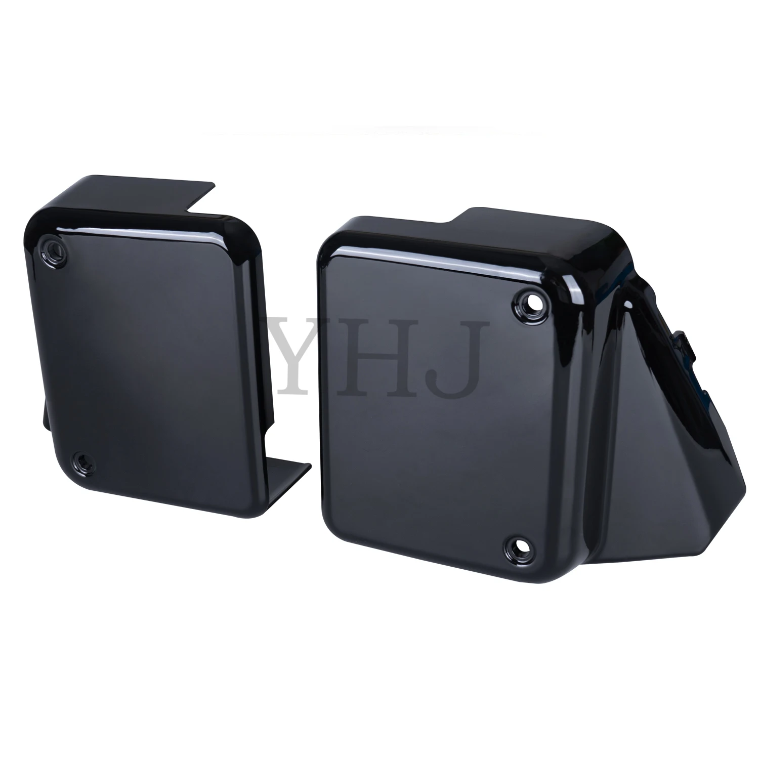 Motorcycle Battery Side Cover Chrome /Black For Honda Shadow Spirit VT750DC 2000-2009 Black Widow 2000-2007