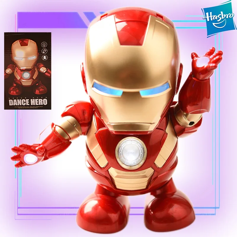 Marvel Iron Man Dancing Robot Children's Toys Dolls That Can Sing and Dance Accompany Interact Surprise Gifts for Children