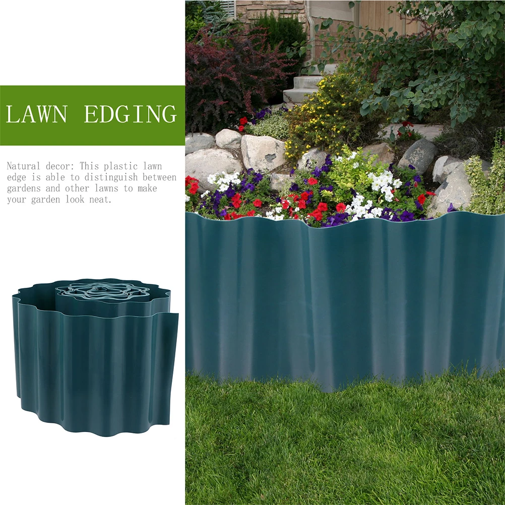 

2 Rolls Plastic Garden Edging Border Lawn Decorative Landscape Outdoor Courtyard Partition Fence Gardening Yard Balcony Flower