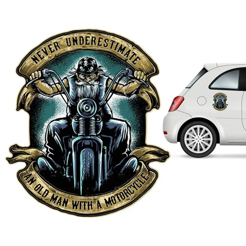 

Decal For Motorcycle Car Stickers Motorcycle Helmets Decal Easy Apply Never Underestimate An Old Man With A Motorcycle Sticker
