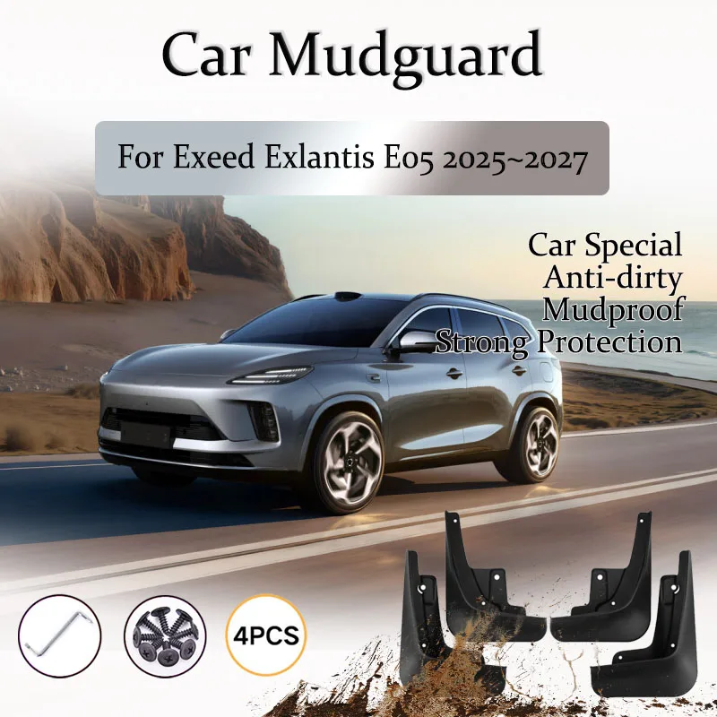 

Брызговики для Exeed Exlantis E05 MX ET5 E05 2025 2026 2027, антифризные, защитные, внешние, автомобильные аксессуары