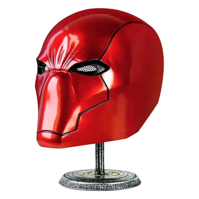 Capucha roja Cosplay máscara de superhéroes casco de hombre máscaras de resina de Halloween disfraz de mascarada de Carnaval para cara de adulto Ma lf [5