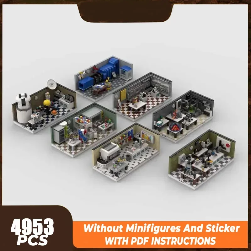 

Laboratory Scene Model Moc Building Bricks Science Lab Set Pack Technology Modular Blocks Gifts Christmas Toys DIY Sets Assembly