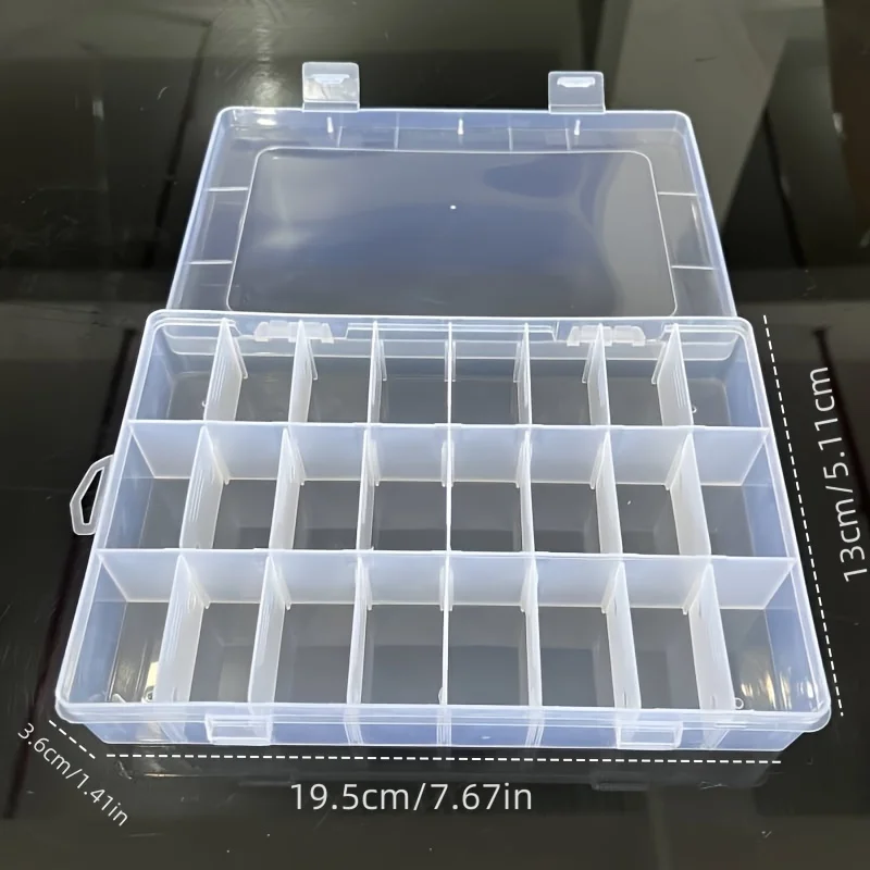 Picture 3: 2Pcs/Transparent Plastic Storage Box with Multiple Compartments, Tool Box, Small Parts and Screws Storage Transparent Box