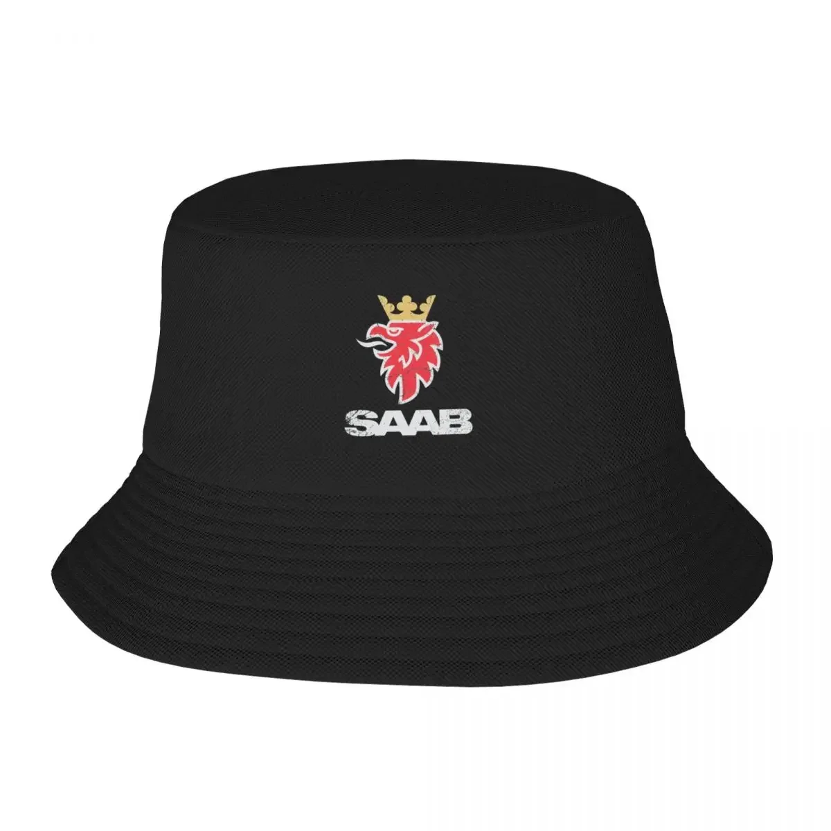 SAAB Vintage Grunge Logo Bucket Hat birthday Beach Bag Trucker Hat Hats For Men Women's