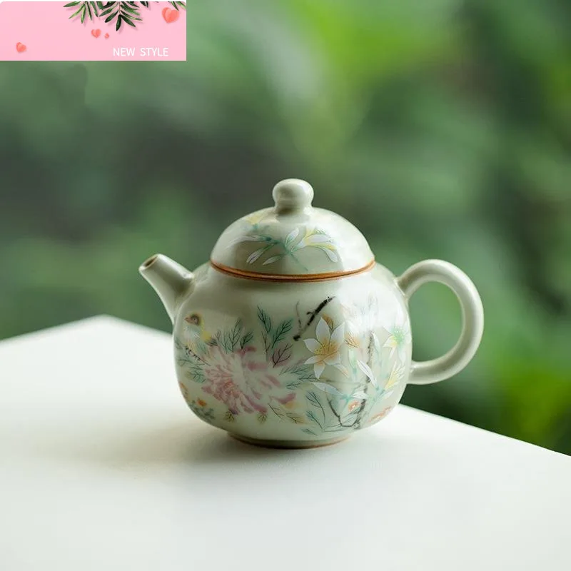 

Античный секретный желтый чайник Ru в печи, роскошный горшок для цветов и птиц, чайник для заваривания чая, кунг-фу, посуда для напитков, принадлежности для рукоделия