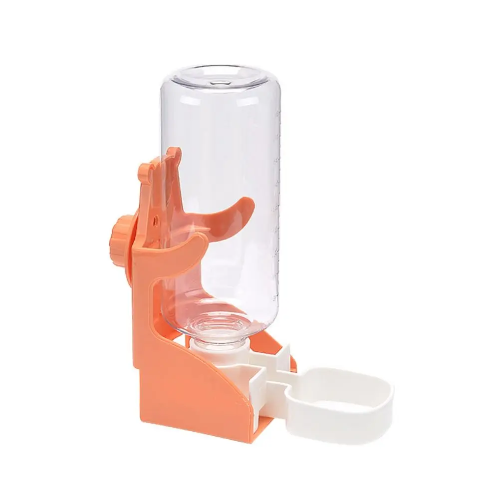 Plastic Small Pet Water Dispenser 500ML Transparent Visibility Pet Hanging Automatic Drinker Anti-Spill Pet Feeder Bottle