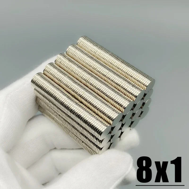 8*1mm Fridge Tool Magnet 20/50/100/200/300/500/Pcs Round Shape Imane For Home Decoration Kitchen Hook Accessory 8x1mm Diy Craft