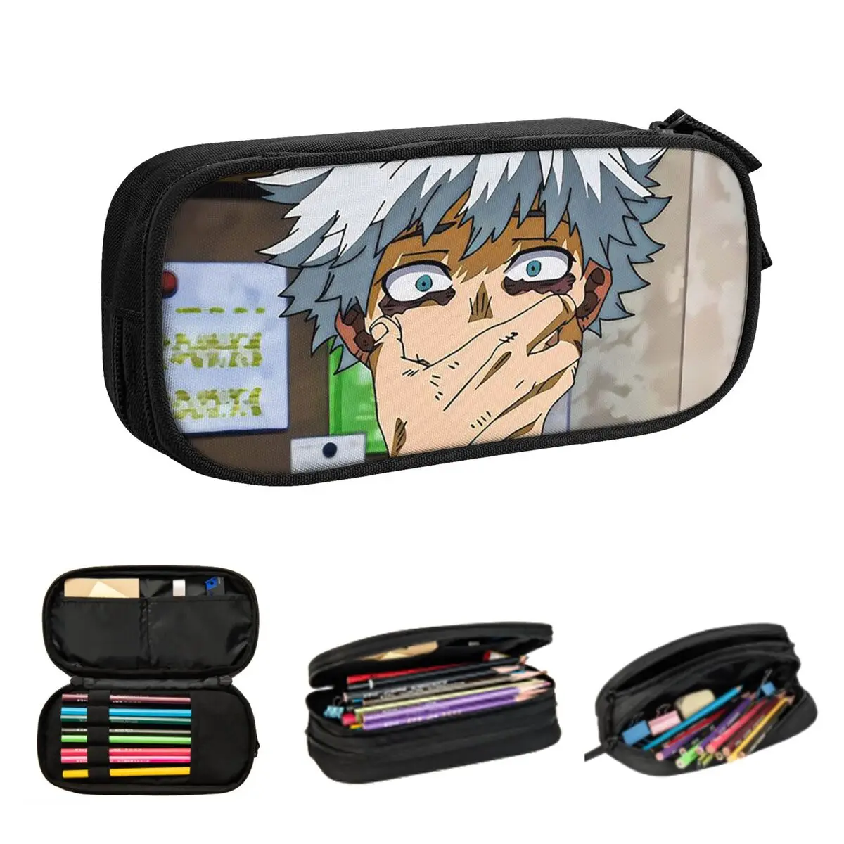 

My Hero Academia Dabi Anime Manga MHA Blueflame Pencil Cases for Student Gifts Pen Box Pencil Bag Pencil Pouch Storage Supplies