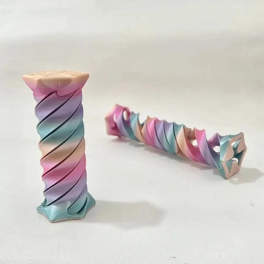 

Съемные вращающиеся спиральные скульптуры деревьев ярких цветов, вращающийся спиральный конус, игрушка-непоседа, невозможная 3D-дизайн, модель челнока