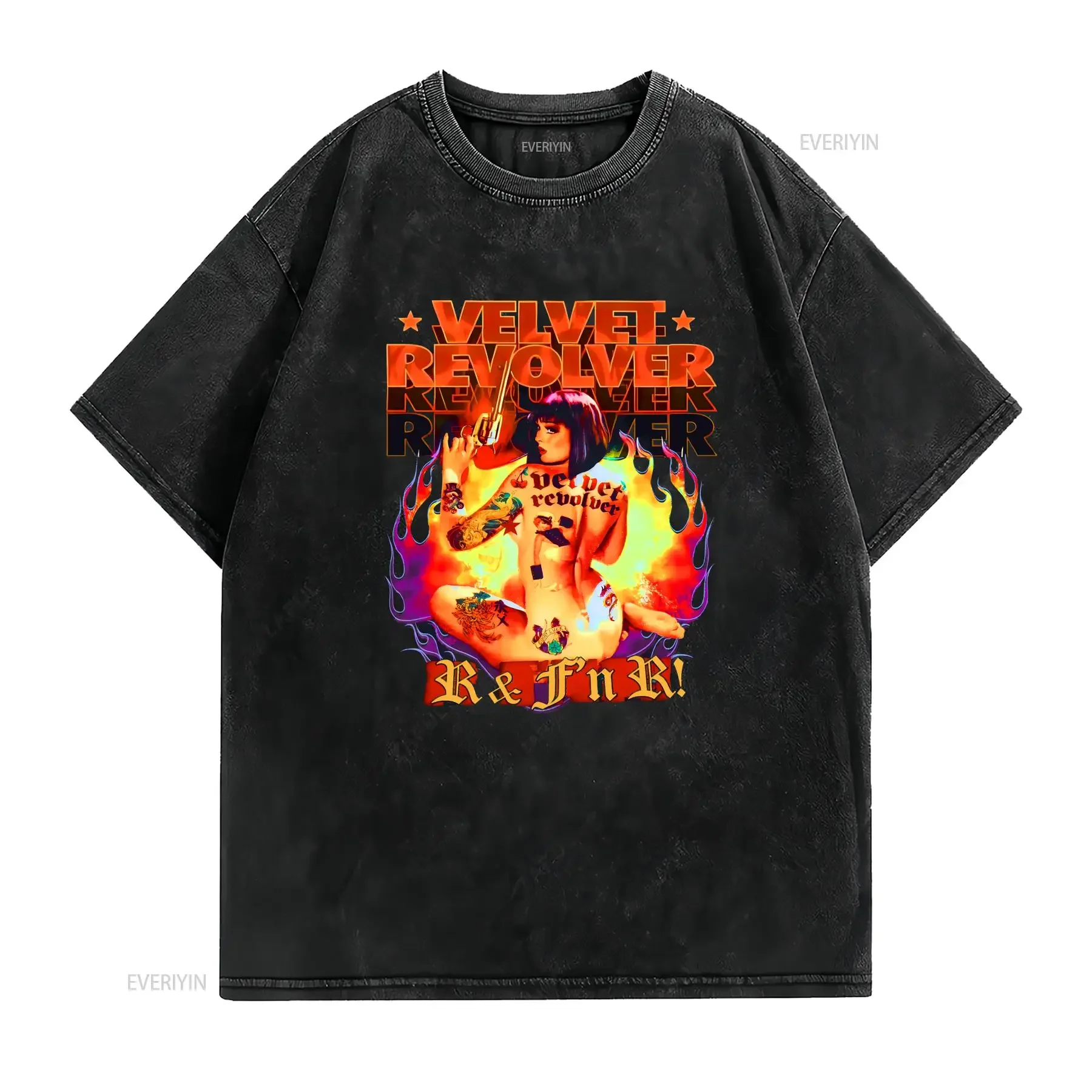Velvet Revolver TOUR T shirt Black Size S 5XL DO345 vintage Washed Versatile Soft Stretched designer clothes vintage Washed