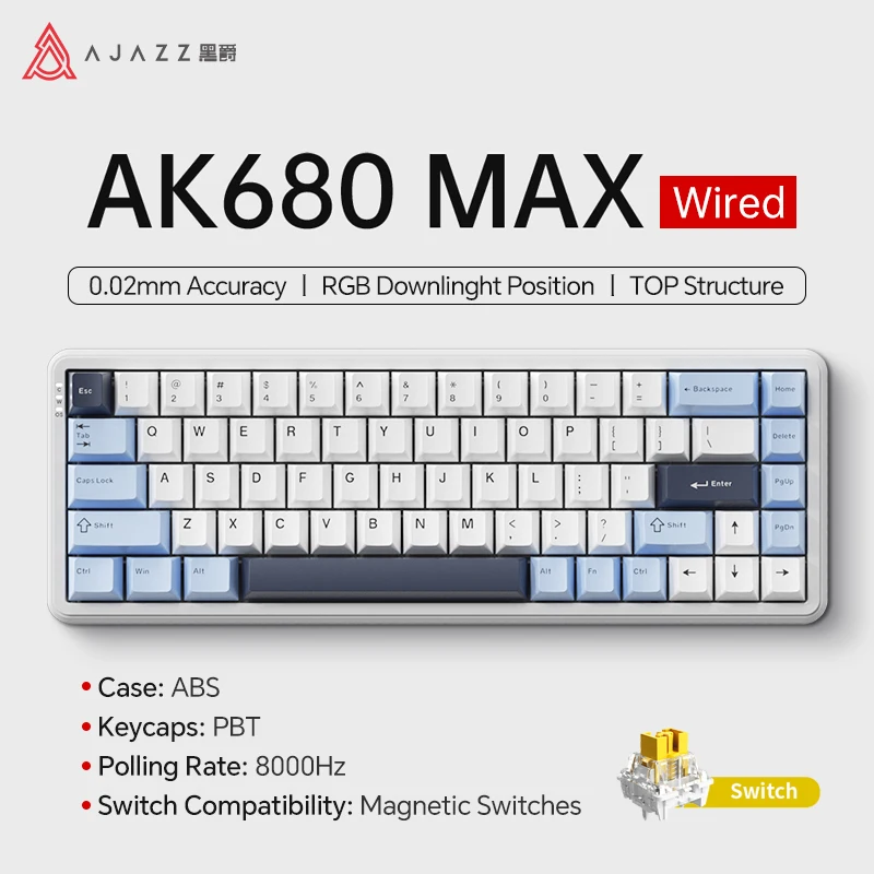 AJAZZ AK680 MAX Mechanical Keyboard Magnetic Switch 65% Gaming