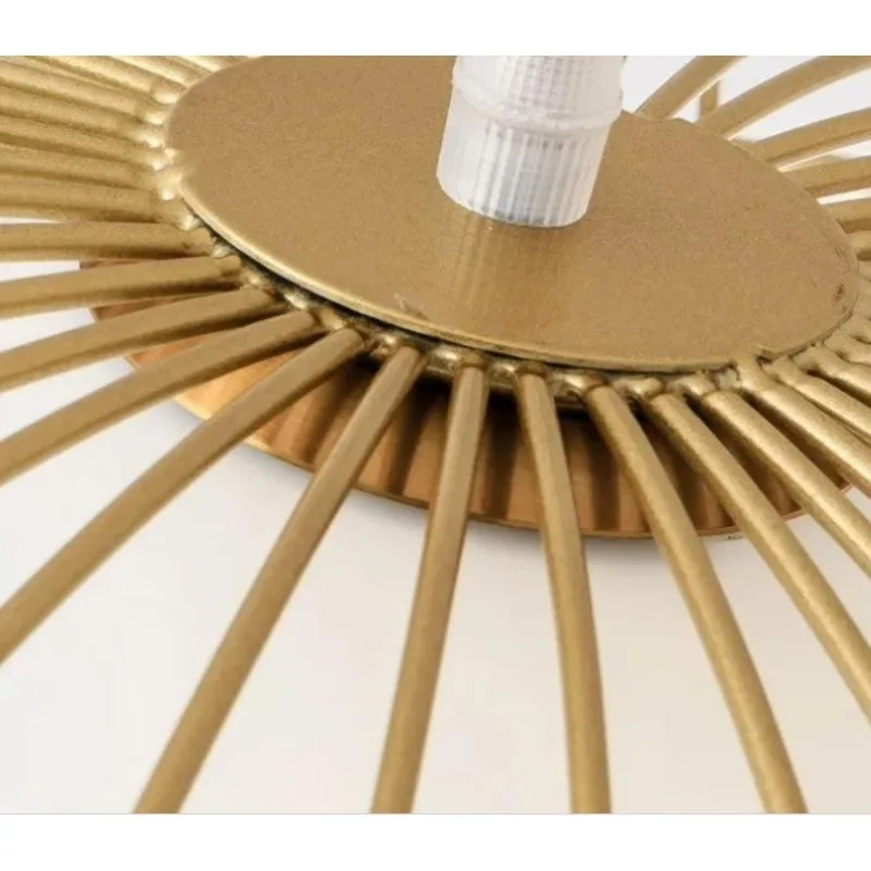 Nordic Simple Modern Creative Personality Designer Straw Hat Three-headed Clothing Store Restaurant Chandelier