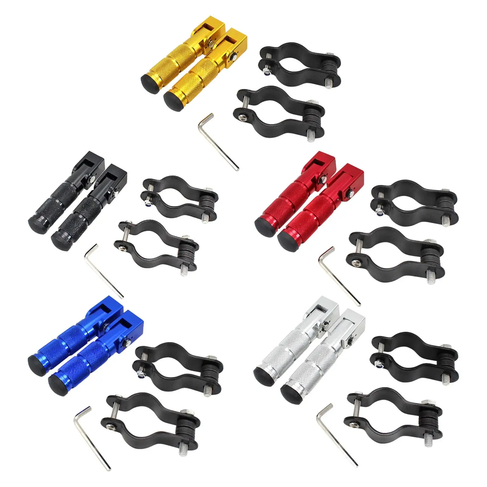 Universal Foot Pegs 90 Degree Foldable Racing Footpeg Rear Pedals Scooters