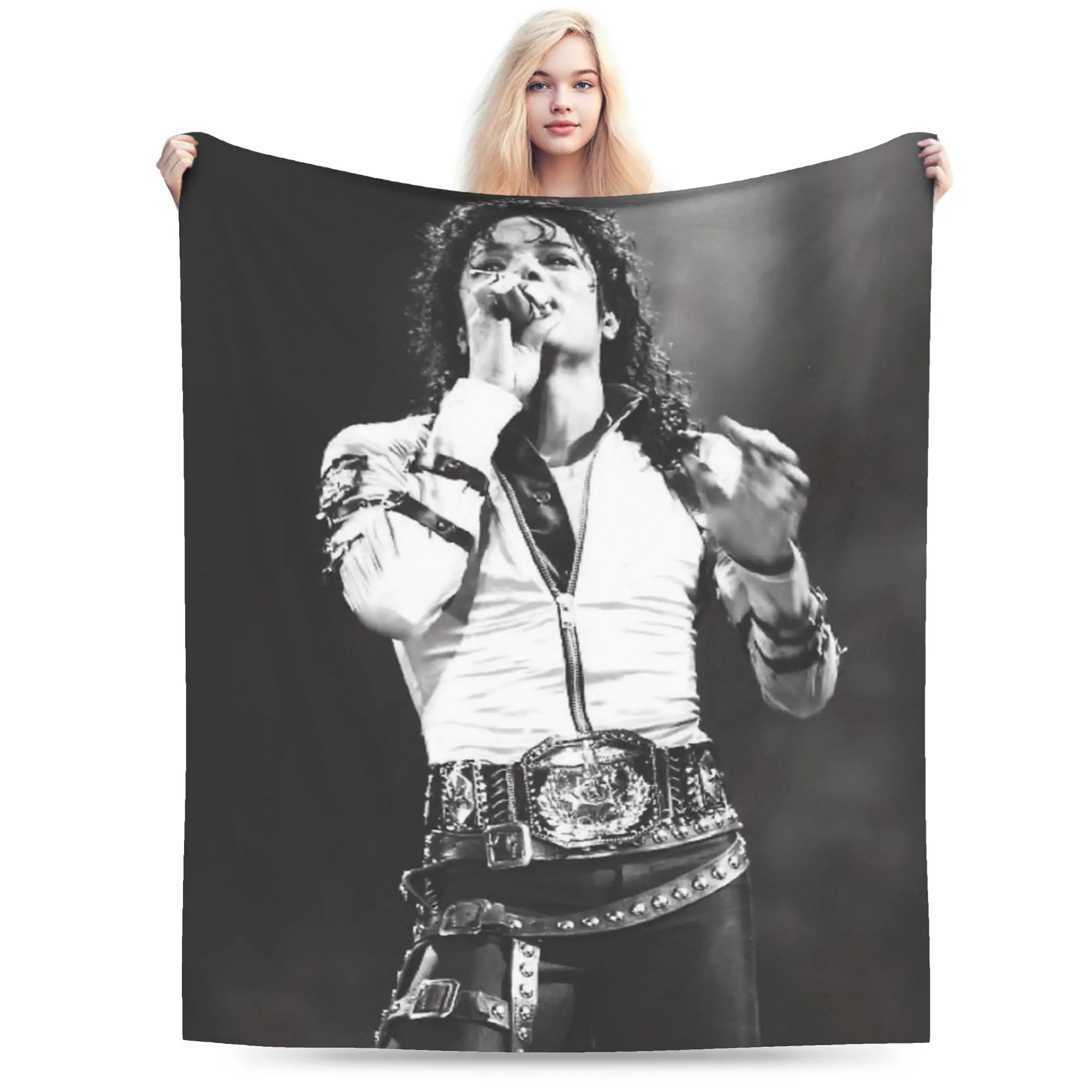 

Michaels Jacksons MJ Blanket Velvet Spring Autumn Multifunction Super Soft Throw Blanket for Bed Couch Rug Piece