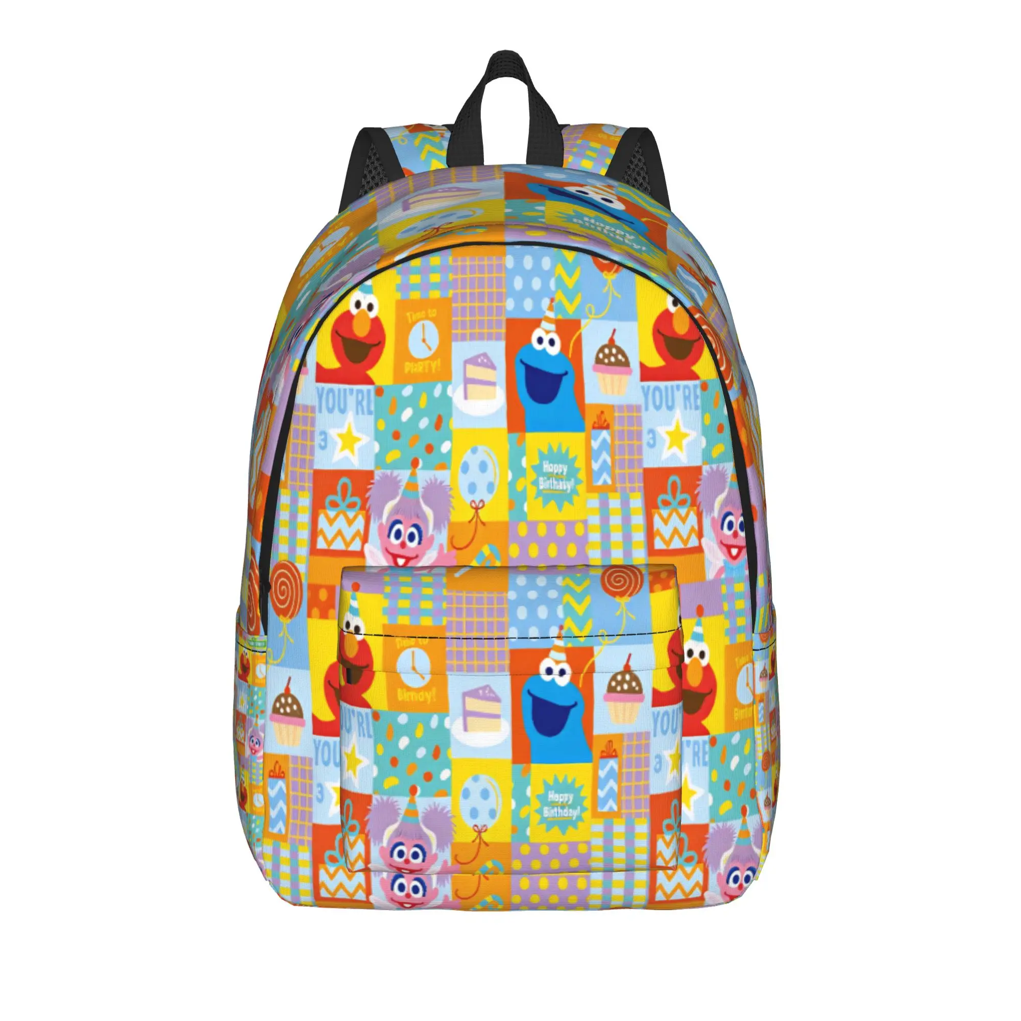 Sesames Streets Backpack  Women Men Polyester Cycling Backpacks Lightweight Style High School Bags Rucksack