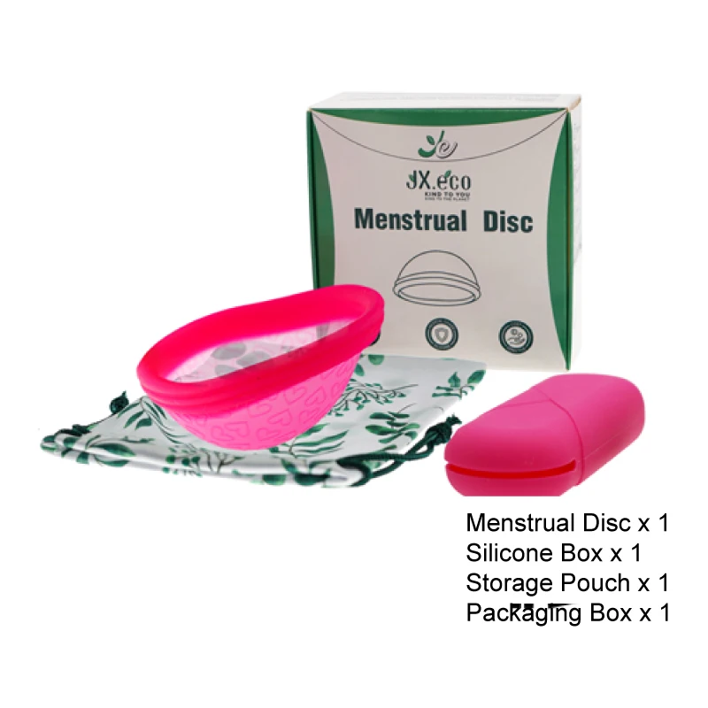 

Reusable and Extra-Thin Menstrual Disc Silicone Menstruel Cup Feminine Hygiene Product Menstrual Period Disc with Storage Box