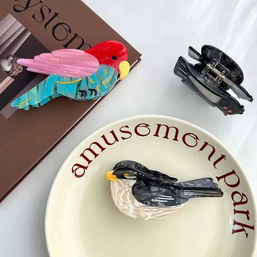 Cute Cartoon Animal Shark Clip Woodpecker Korean Style Acetic Acid Hair Claw Headwear Creative Swallow Bird Hair Claw Travel