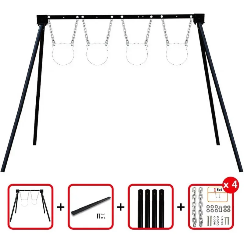 Steel Target Stand AR500 Shooting Target System Complete Kit Combination (4)