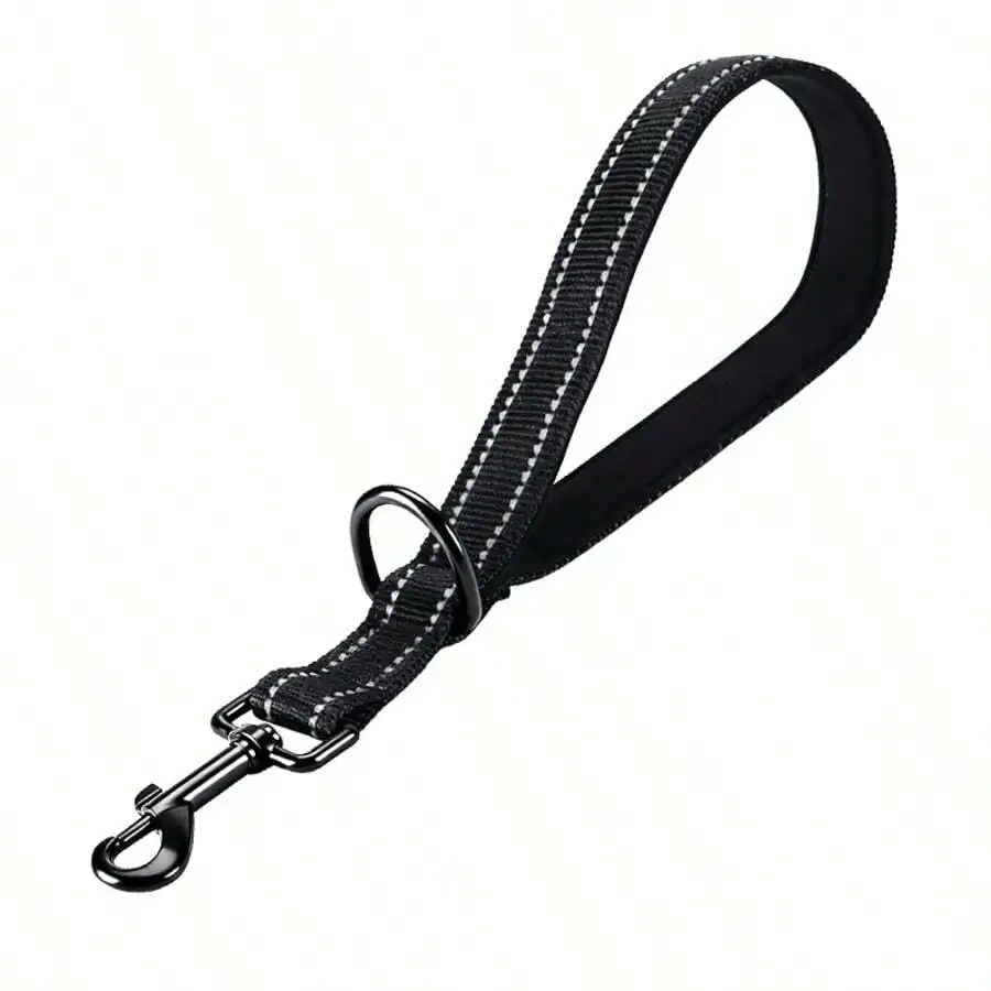 Short Dog Leash with Padded Handle, Heavy Duty Nylon Pet Lead for Training and Control