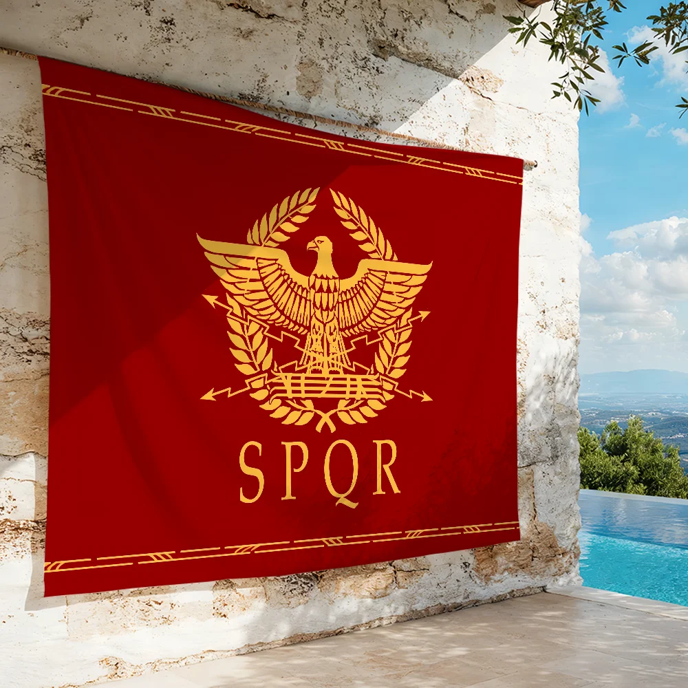 Gold Imperial Eagle Rome SPQR flag For Living Room Home Dorm Decor Wall Outdoor Camping Party Banner Gifts