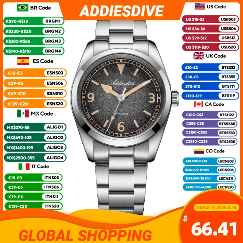 Luxury Watch It - ADDIESDIVE Hochwertige Relogios Masculino Saphirglas Super