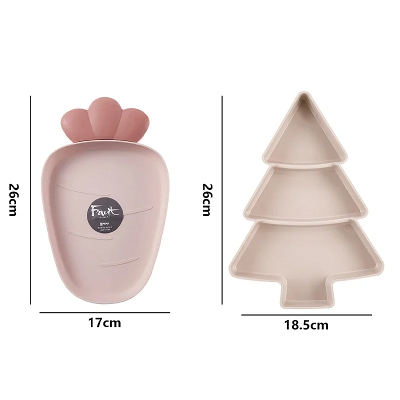 Christmas Tree Storage Tray Christmas Nut Candy Snack Plastic Tray Fruit Breakfast Box Home Kitchen Life Storage Containers